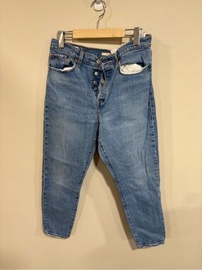 Levi's Light Blue Button-Fly High-Rise Jeans